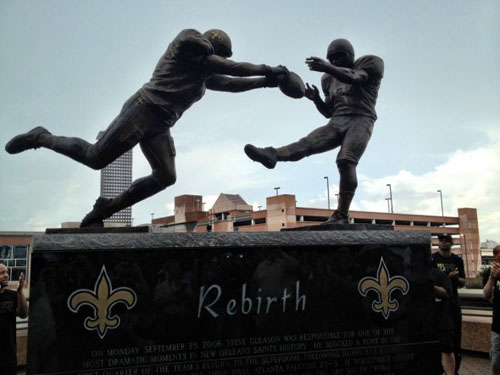 Rebirth Statue Outside Superdome